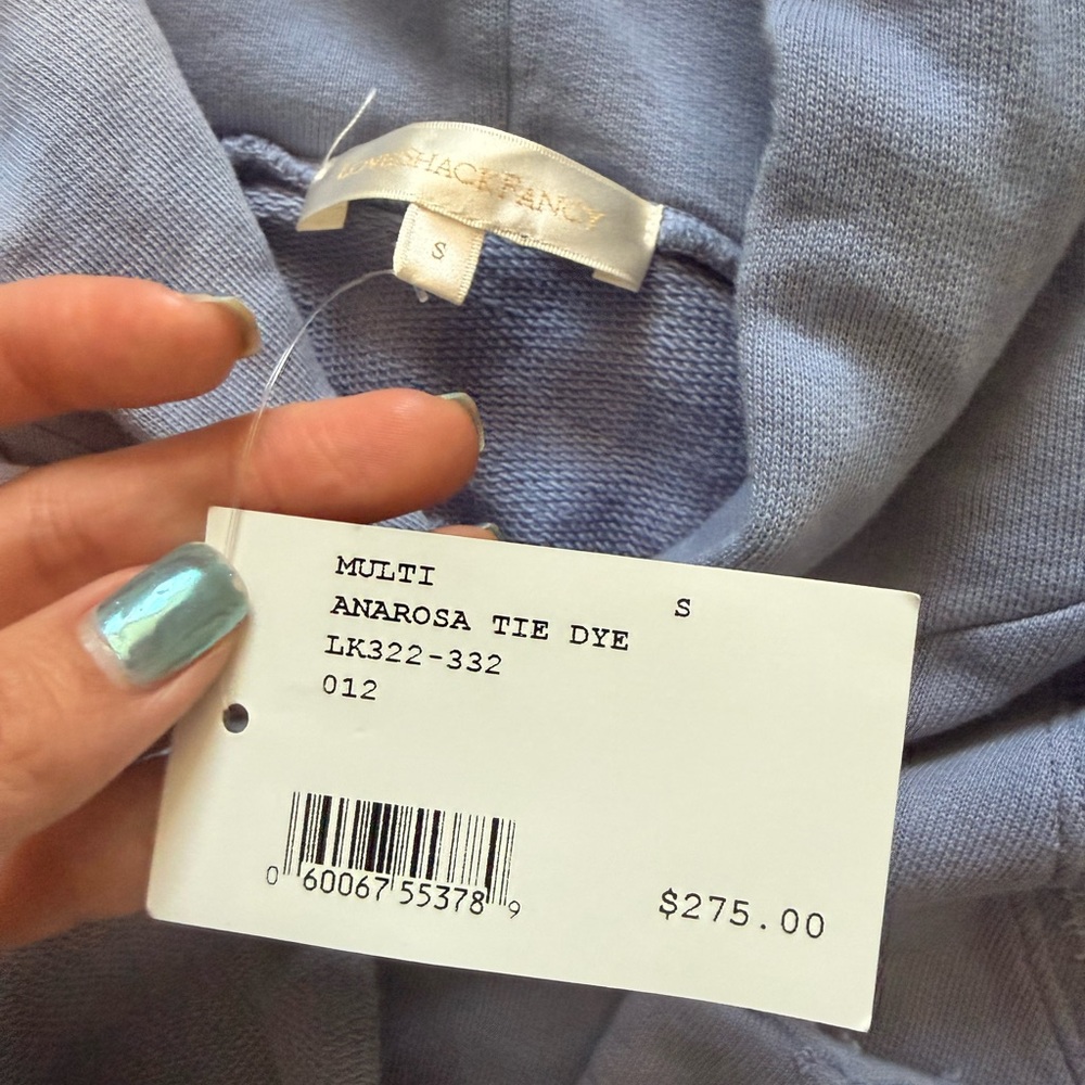 LoveShackFancy Lavender Tie-Dye Cropped Hoodie - Picture 4 of 5